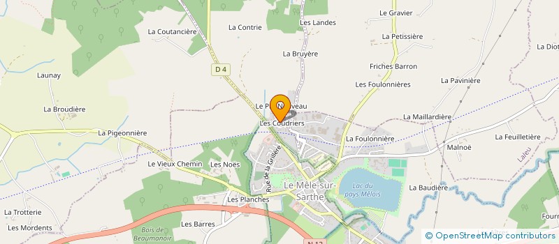 localisation de l'entreprise EARL DES AUBINIERES à SAINT-LEGER-SUR-SARTHE