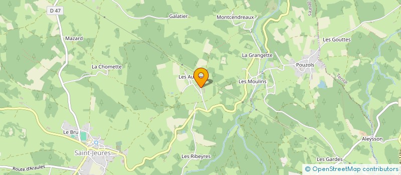 localisation de l'entreprise EARL DES AUGIERS à SAINT-JEURES