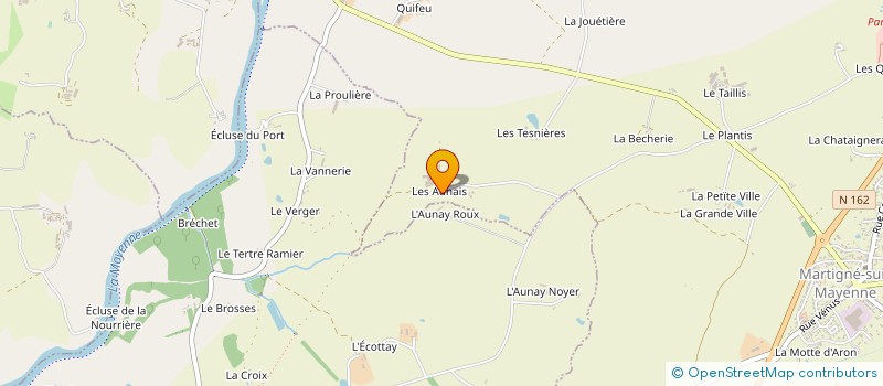 localisation de l'entreprise EARL DES AUNAIS  MARTIGNE-SUR-MAYENNE