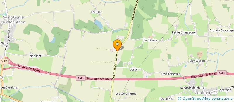 localisation de l'entreprise EARL DES BASSES COURS  CONFRANCON