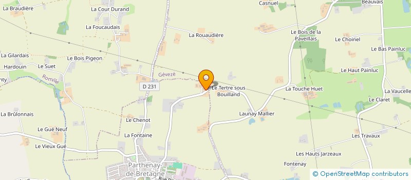 localisation de l'entreprise EARL DES BESNAUDIERES à PARTHENAY-DE-BRETAGNE