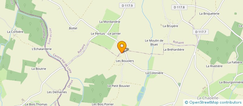 localisation de l'entreprise EARL DES BLEUETS à LA CHAPELLE-FORTIN