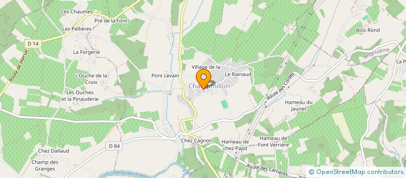 localisation de l'entreprise EARL DES BOULEAUX à CHAMPMILLON
