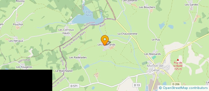 localisation de l'entreprise EARL DES BOURRANDS  MONTEL-DE-GELAT