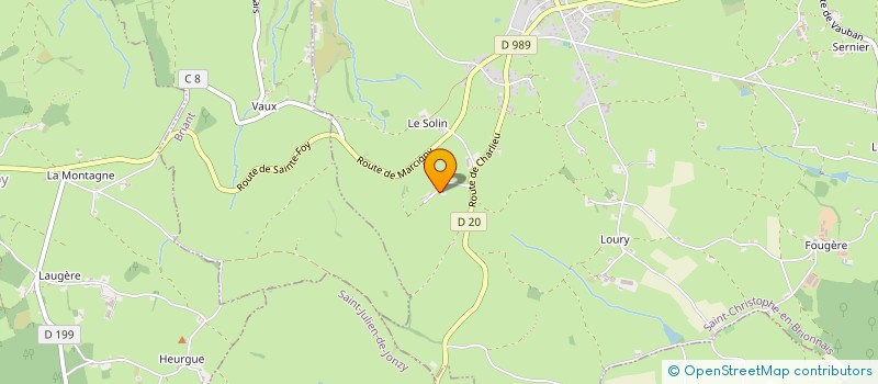 localisation de l'entreprise EARL DES CADOUX  SAINT-CHRISTOPHE-EN-BRIONNAIS