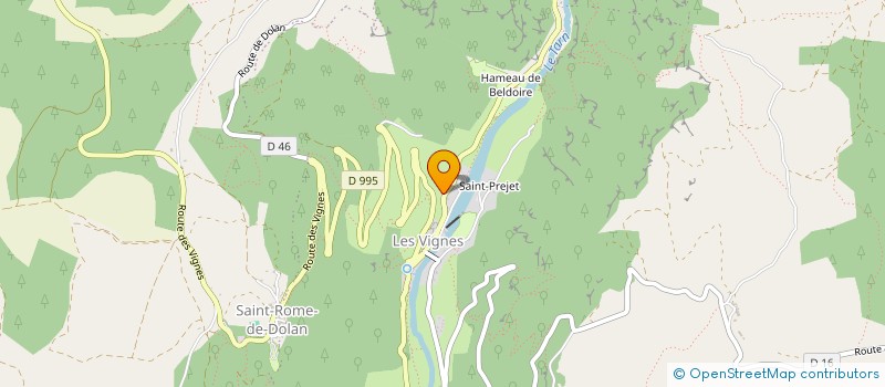 localisation de l'entreprise EARL DES CASTELS  LA CANOURGUE