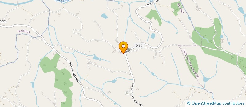 localisation de l'entreprise EARL DES CHAMPS D'AMOUR  MIRABEL