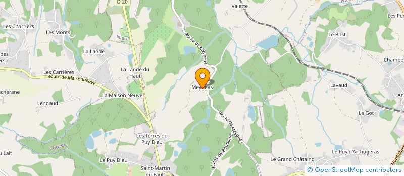 localisation de l'entreprise EARL DES CHANTOUROUX à NIEUL