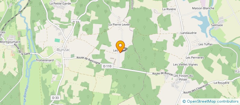 localisation de l'entreprise EARL DES CHARMILLES à BUNZAC