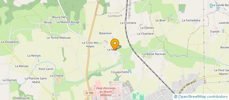 localisation de l'entreprise EARL DES CHESNAIES à COMBOURG