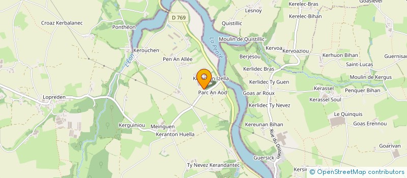 localisation de l'entreprise EARL DES COTEAUX DE LA PENZE à PLOUENAN