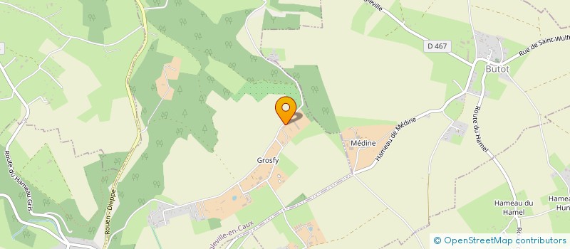 localisation de l'entreprise EARL DES COTES DE GROS-FY à HUGLEVILLE-EN-CAUX