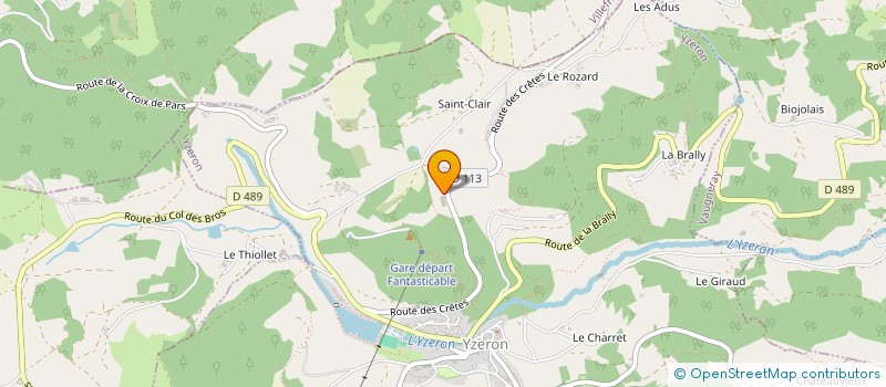 localisation de l'entreprise EARL DES CRETES  YZERON