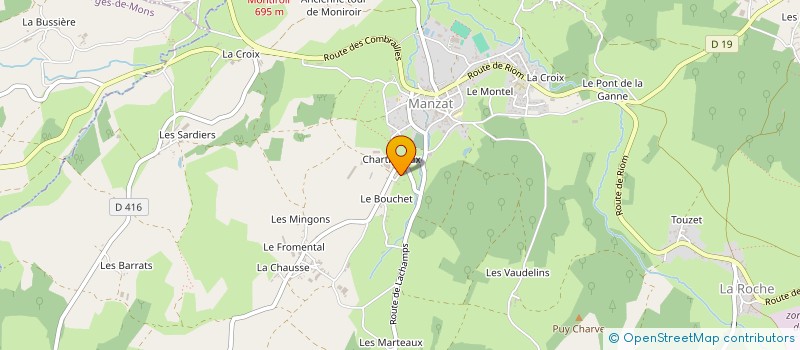 localisation de l'entreprise EARL DES CROZES à MANZAT