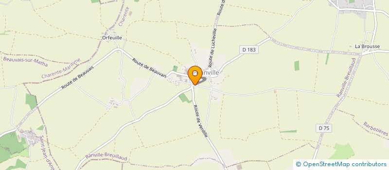 localisation de l'entreprise EARL DES DEUX CHARENTES à RANVILLE-BREUILLAUD