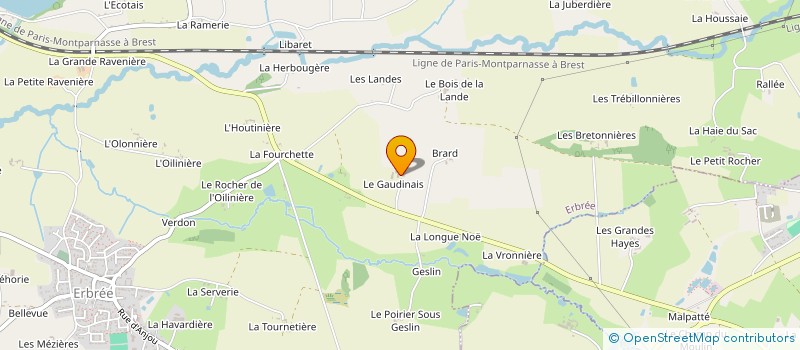 localisation de l'entreprise EARL DES DEUX PROVINCES à ERBREE