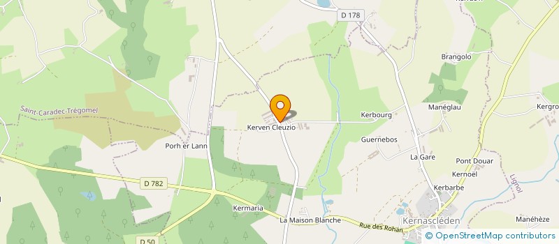 localisation de l'entreprise EARL DES DEUX RIVES à KERNASCLEDEN