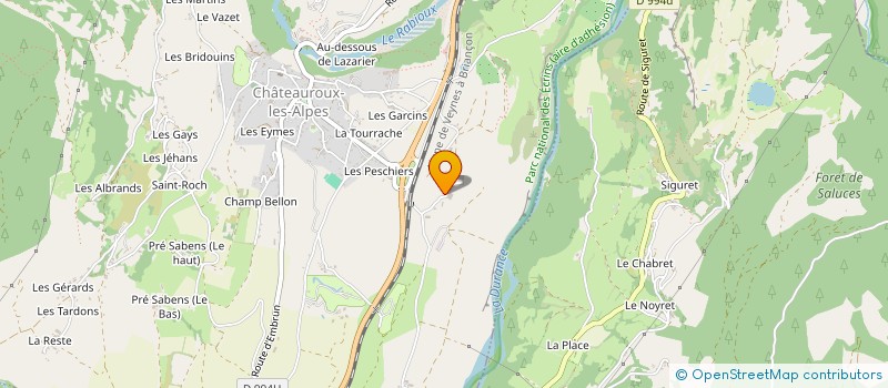 localisation de l'entreprise EARL DES ECURIES D'AZUR  CHATEAUROUX-LES-ALPES