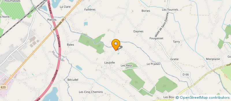 localisation de l'entreprise EARL DES EGLANTIERS  SAINT-ETIENNE-DE-TULMONT