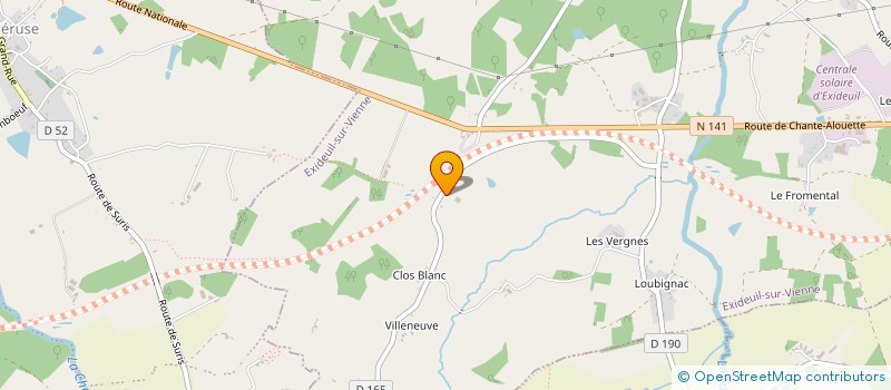 localisation de l'entreprise EARL DES ETOILES à EXIDEUIL-SUR-VIENNE