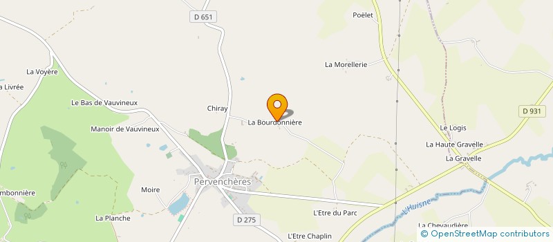 localisation de l'entreprise EARL DES FAUVELIERES à PERVENCHERES