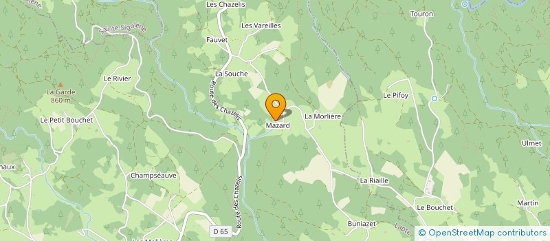 localisation de l'entreprise EARL DES FLACHERES à SAINT-MAURICE-DE-LIGNON