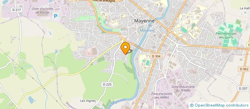 localisation de l'entreprise EARL DES FONTAINES à SAINT-BAUDELLE