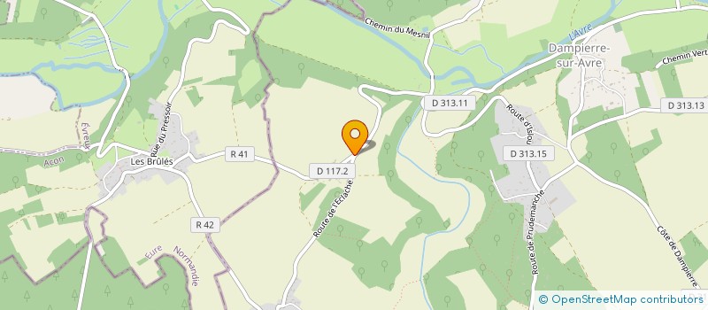 localisation de l'entreprise EARL DES FORTS CHEVAUX à DAMPIERRE SUR AVRE