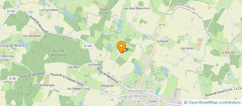 localisation de l'entreprise EARL DES FOUGERES à MONTPONT-EN-BRESSE