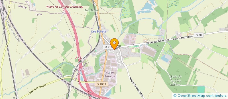 localisation de l'entreprise EARL DES FRESNES  MIRIBEL