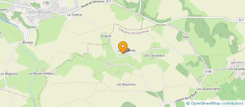 localisation de l'entreprise EARL DES GALLANDS  CREZANCY-EN-SANCERRE