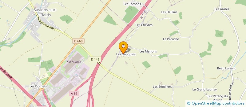 localisation de l'entreprise EARL DES GAUGUINS  PIFFONDS