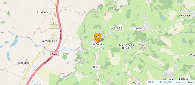 localisation de l'entreprise EARL DES GENETS à VAREILLES
