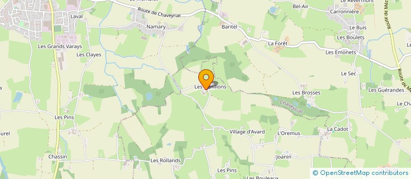 localisation de l'entreprise EARL DES GENILLONS  CHANOZ-CHATENAY