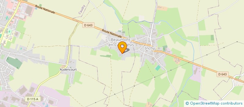 localisation de l'entreprise EARL DES GLODENES à BEAUMONT-EN-CAMBRESIS