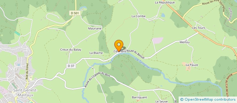 localisation de l'entreprise EARL DES GRANDS SAPINS à SAINT-GENEST-MALIFAUX