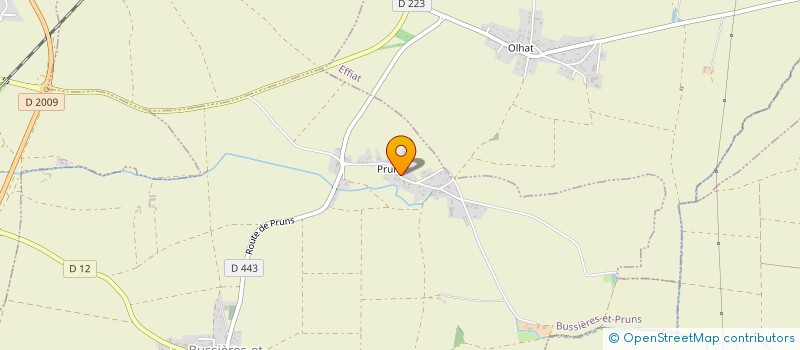 localisation de l'entreprise EARL DES GRANDS TILLEULS  BUSSIERES-ET-PRUNS