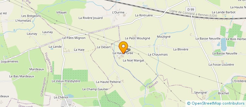 localisation de l'entreprise EARL DES GRELANDES  DOMAGNE