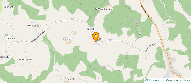 localisation de l'entreprise EARL DES GRIFFEUILLES à ROANNES-SAINT-MARY