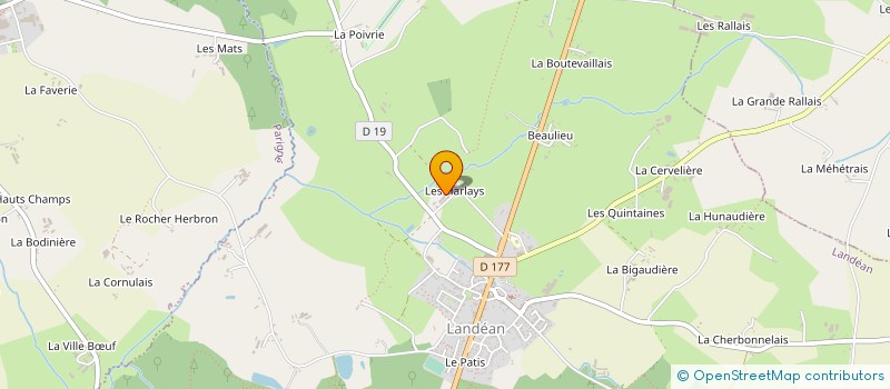 localisation de l'entreprise EARL DES HARLAYS à LANDEAN