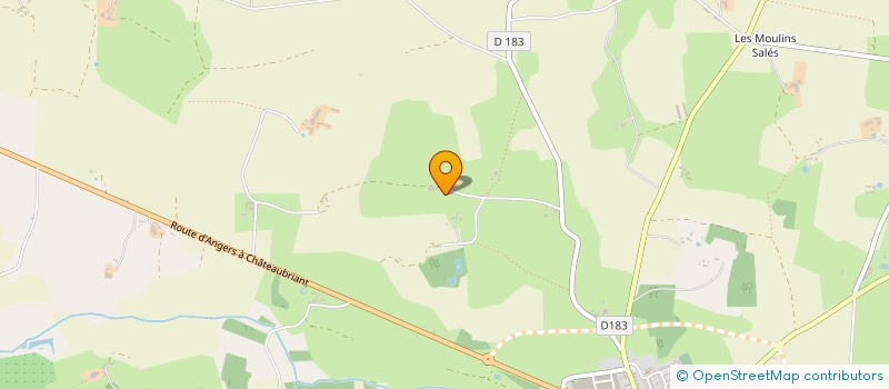 localisation de l'entreprise EARL DES HAUTES COURS  VAL D'ERDRE-AUXENCE