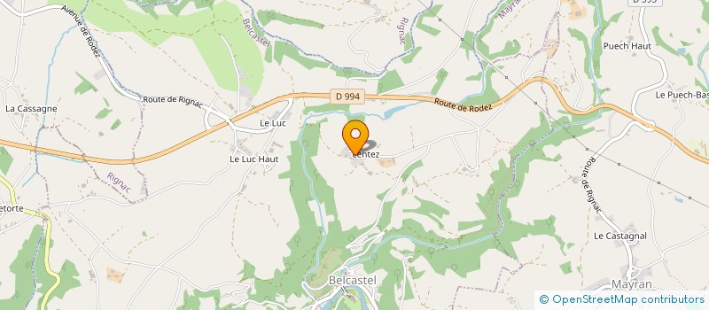 localisation de l'entreprise EARL DES HAUTS DE BELCASTEL  BELCASTEL