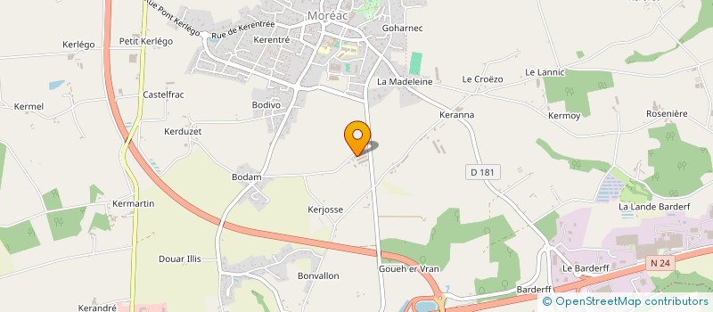 localisation de l'entreprise EARL DES HAUTS PLATEAUX à MOREAC