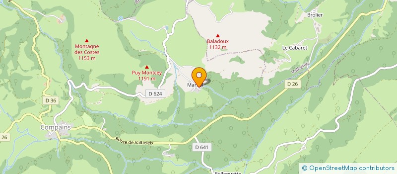localisation de l'entreprise EARL DES HAUTS PLATEAUX à COMPAINS