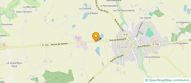 localisation de l'entreprise EARL DES JONQUILLES à BEAUPREAU-EN-MAUGES