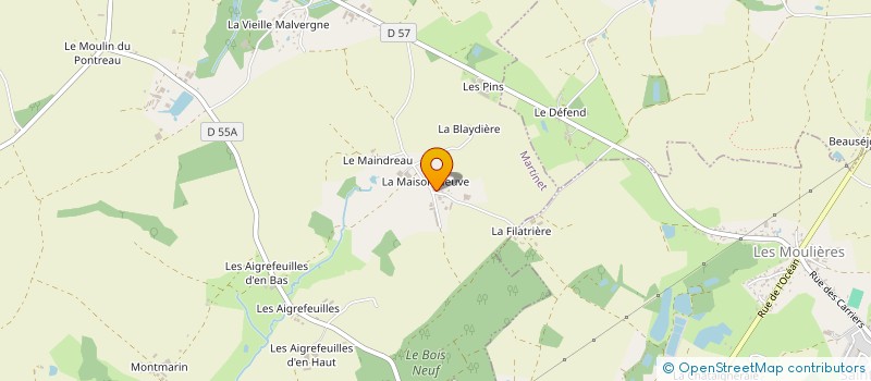 localisation de l'entreprise EARL DES LANDES à MARTINET