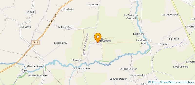 localisation de l'entreprise EARL DES LANDES  JAVRON-LES-CHAPELLES