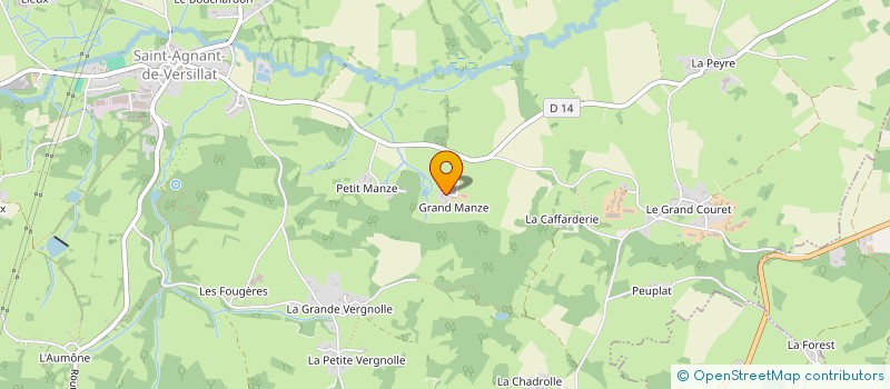 localisation de l'entreprise EARL DES MANZES à SAINT-AGNANT-DE-VERSILLAT
