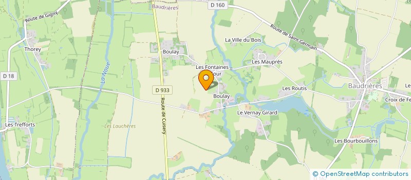 localisation de l'entreprise EARL DES MAUPRES  BAUDRIERES