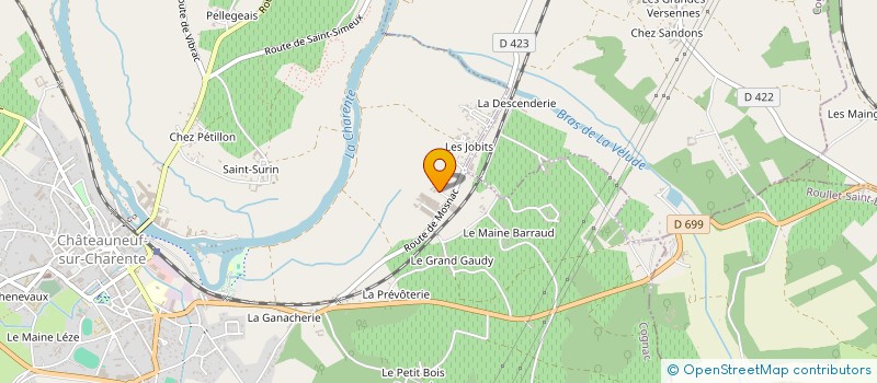 localisation de l'entreprise EARL DES MERCIERS à CHATEAUNEUF-SUR-CHARENTE